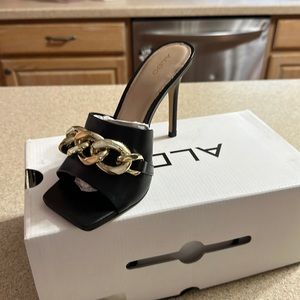 Aldo, size 6, stiletto sandals, Black